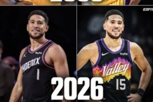 ESPN:2006年科比从8号换成24号 20年后他的门徒布克也换号了配图