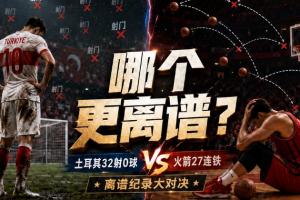 土耳其32射0进球!火箭西决三分27连铁!谁更离谱?配图
