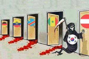 “洪明甫诅咒”!韩国球迷:那些小组赛末轮未帮韩国的,纷纷出局配图