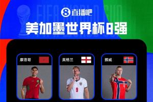 世界杯8强：摩洛哥 英格兰 挪威 法国 西班牙 比利时 阿根廷 瑞士配图