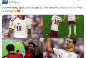 FIFA祝贺西班牙：2010年夺冠的他们，将迎队史第二次世界杯决赛配图